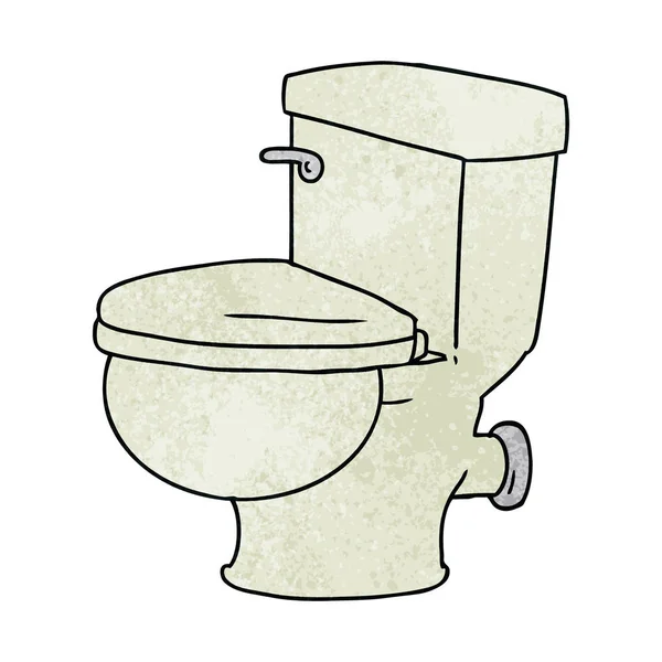 Handritad Texturerat Tecknad Doodle Badrum Toalett — Stock vektor
