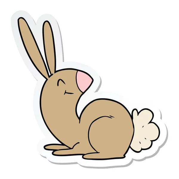 Sticker Cute Cartoon Rabbit — Stock Vector