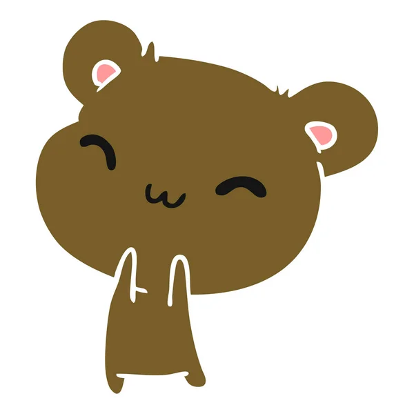 Cartoon Illustration Kawaii Niedlichen Teddybär — Stockvektor