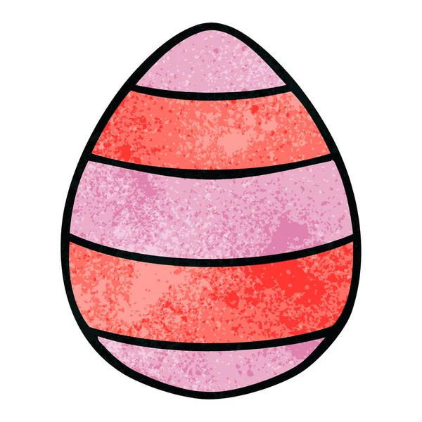 Dibujado Mano Peculiar Huevo Pascua Dibujos Animados — Archivo Imágenes Vectoriales