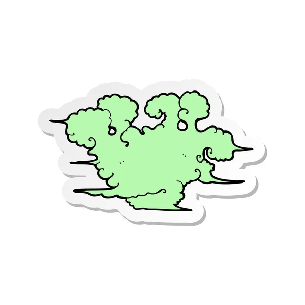 Sticker Cartoon Gas Cloud — Stock Vector