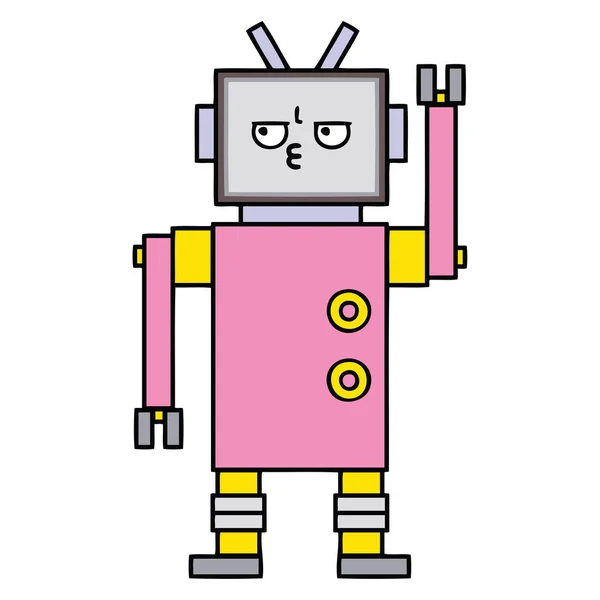 Cute cartoon robot — Stockvector