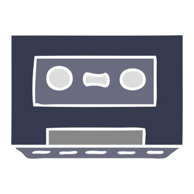 retro bir kaset karikatür doodle