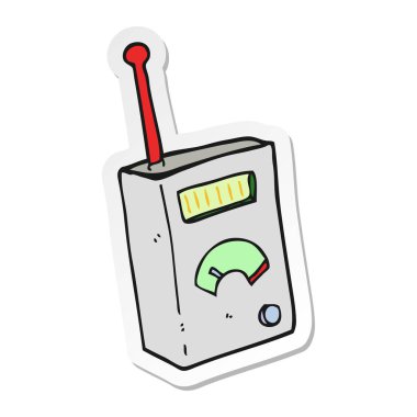 bir çizgi film bilimsel cihazın etiket