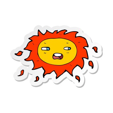 bir karikatür üzgün Sun etiket