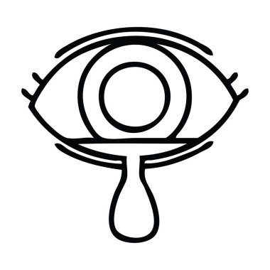 Çizim karikatür ağlayan göz