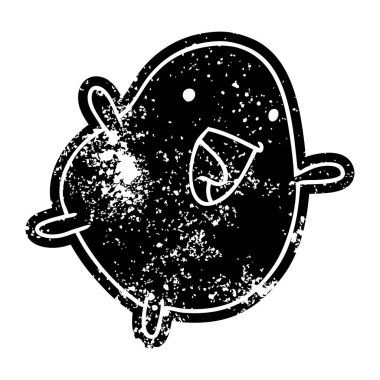 Grunge üzücü simge Kawaii mutlu sevimli