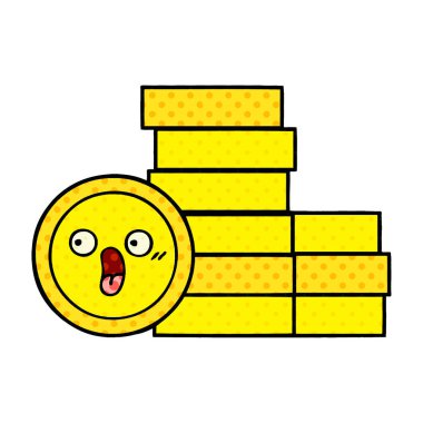 çizgi roman tarzı karikatür bir sikke