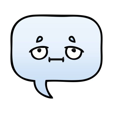 bir konuşma balonu degrade gölgeli karikatür