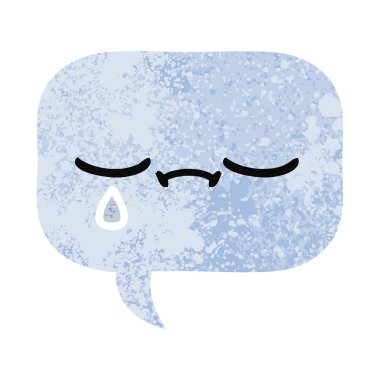 Retro illüstrasyon stil karikatür konuşma balonu