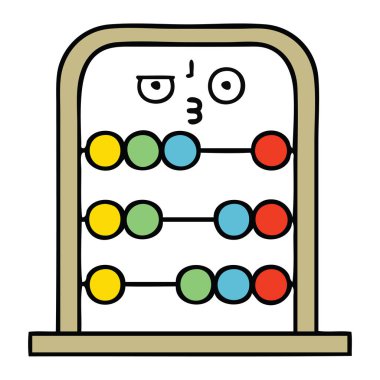 bir abaküs sevimli çizgi