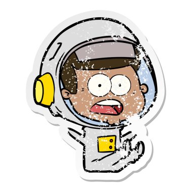 bir karikatür sıkıntılı etiket astronot şaşırttı