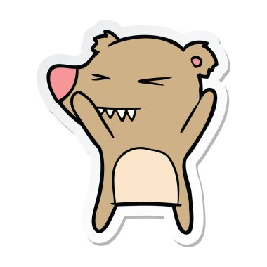 kızgın ayı çizgi film etiketi