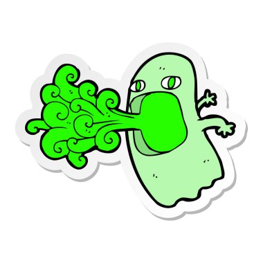 etiket bir komik karikatür hayaletin