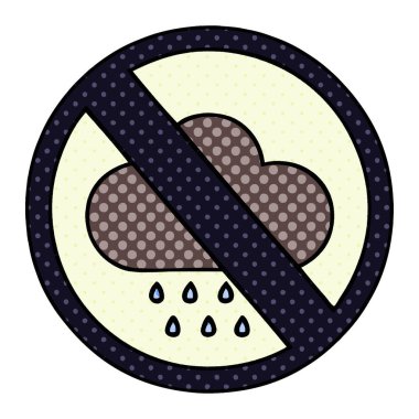 çizgi roman tarzı çizgi film fırtına yağmur bulutu işareti