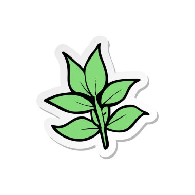 bir karikatür etiket yaprakları