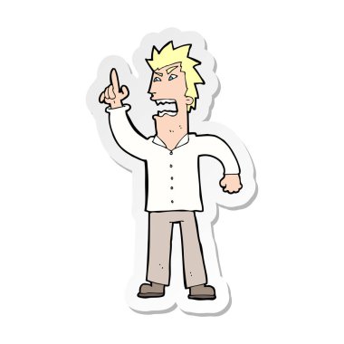 etiket bir karikatür kızgın adam yapma noktasının