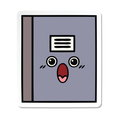 sevimli çizgi Notebook etiket