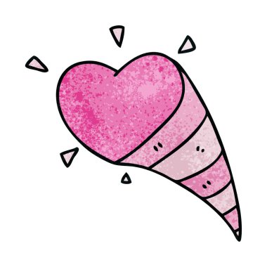 ilginç el çizilmiş karikatür kalp çekim