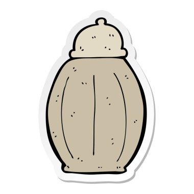 etiket, bir çizgi film eski kavanozu