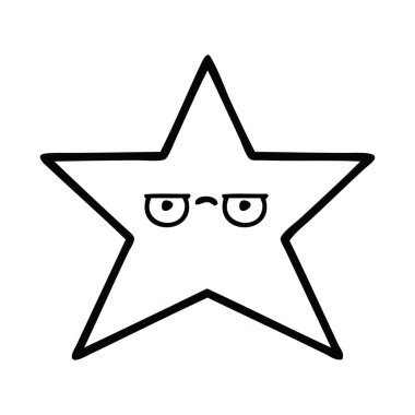 Çizim karikatür bir yıldız balık