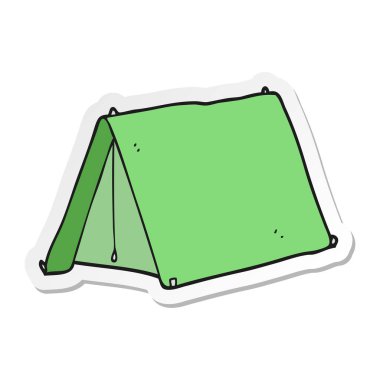 etiket bir karikatür çadır