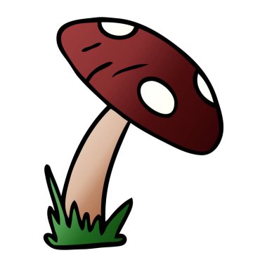 elle çizilmiş degrade çizgi film doodle bir kurbağa tabure