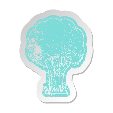 sıkıntılı eski etiket yaz ağaç