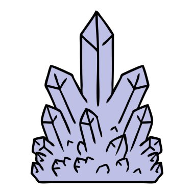 elle çizilmiş karikatür doodle kristal taşlar