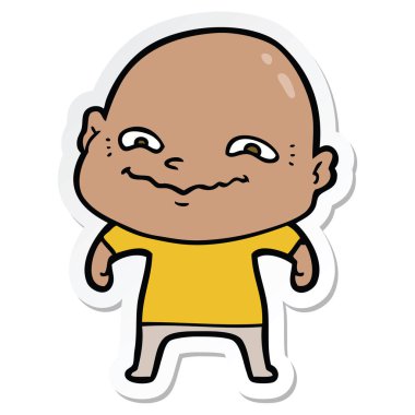 bir çizgi film ürpertici adam etiketi