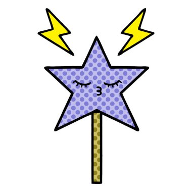 çizgi roman tarzı çizgi film sihirli bir değnek