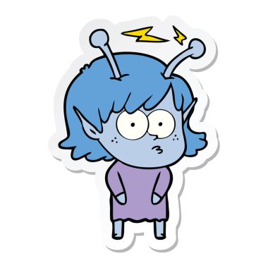 bir çizgi film yabancı kız etiketi