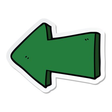 etiket bir karikatür işaret eden ok