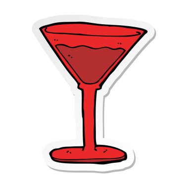 bir çizgi film kokteyl etiket