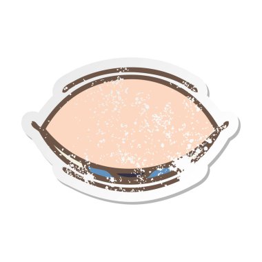 göz uyuyan sevimli çizgi film sıkıntılı etiket