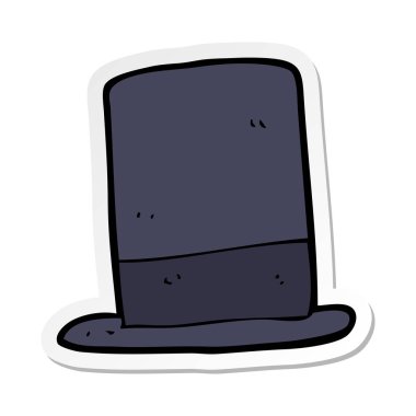 etiket bir karikatür şapka