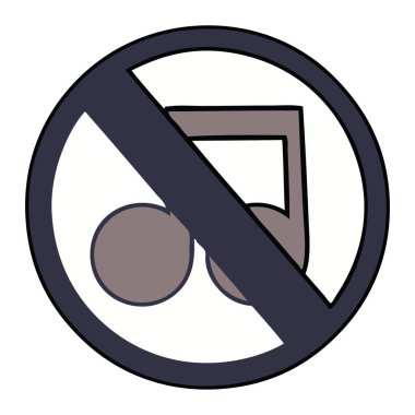 Hiç bir müzik sevimli çizgi işareti izin