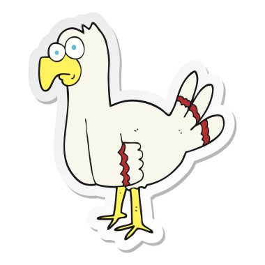 bir karikatür kuş Sticker
