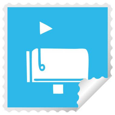 bir posta kutusunun etiket karikatür peeling Meydanı