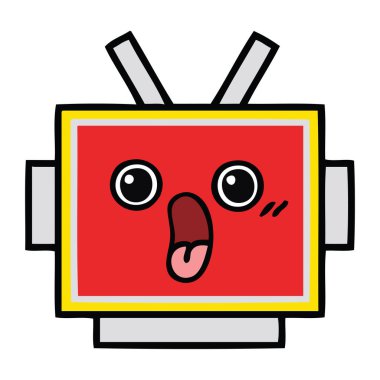 sevimli çizgi robot baş