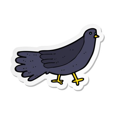 bir karikatür kuş Sticker