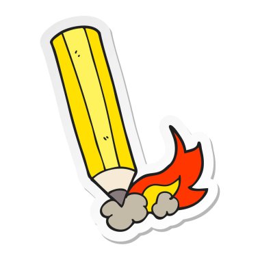 etiket hızlı yazma bir karikatür kalem