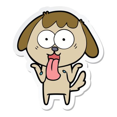 sevimli çizgi köpek etiket