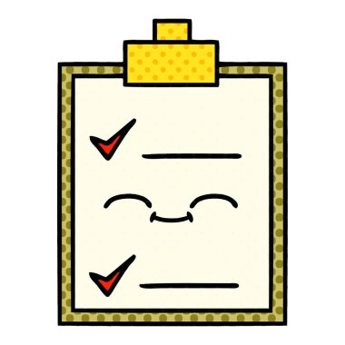 çizgi roman tarzı karikatür bir kontrol listesi