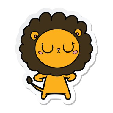 etiket çizgi film aslan