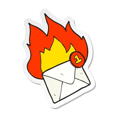 bir çizgi film e-posta iletisinin etiket