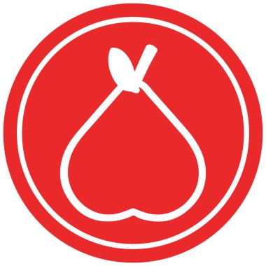 Organik armut dairesel simgesi simgesi