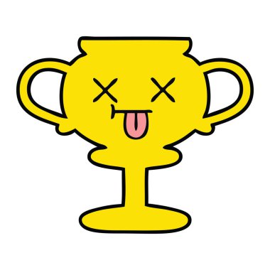 sevimli çizgi bir kupa