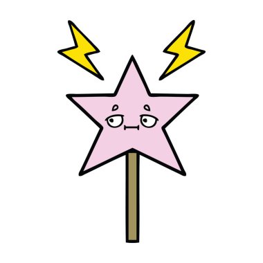 sihirli bir değnek sevimli çizgi