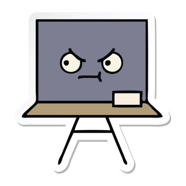 sevimli çizgi yazı tahtası etiket